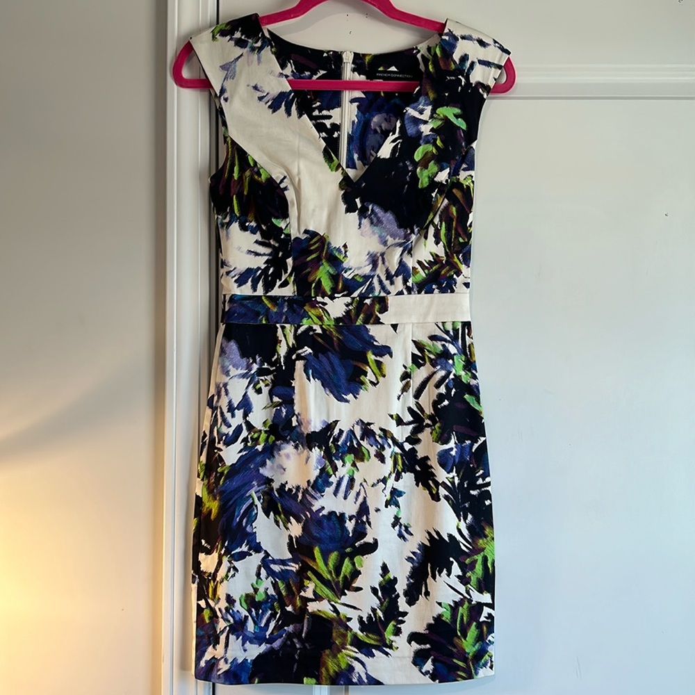 French Connection Dress, Size 2, Multi Color